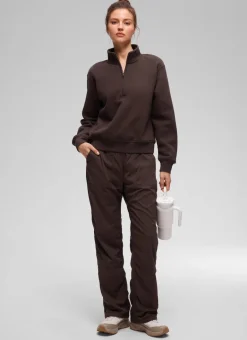 Fleece Lined Half Zip Funnel neck Sweatshirt