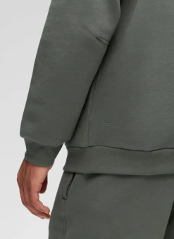 Fleece Lined Half Zip Sweatshirts Mock Neck