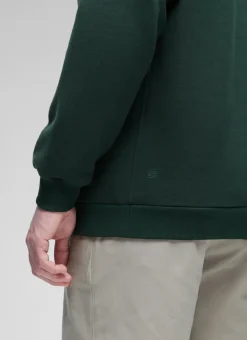 Fleece Lined Half Zip Sweatshirts Mock Neck
