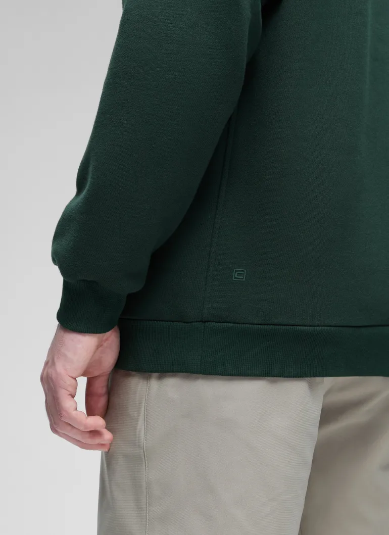 Fleece Lined Half Zip Sweatshirts Mock Neck