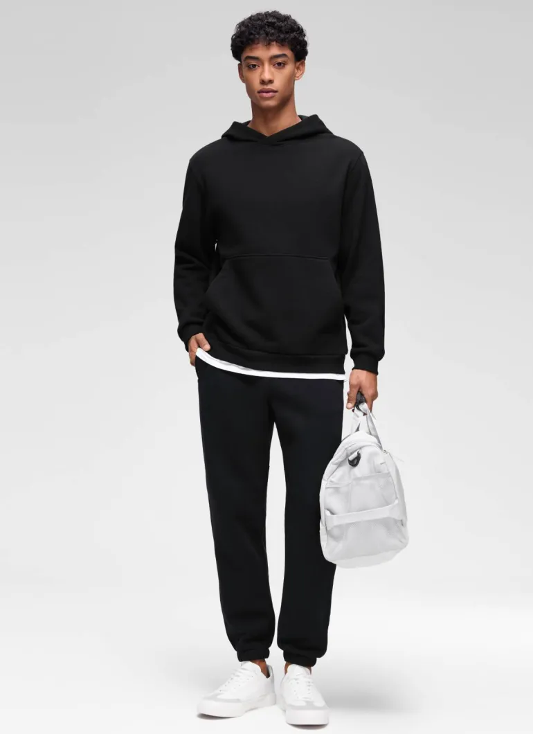 Fleece Lined Pocket Pullover Hoodie