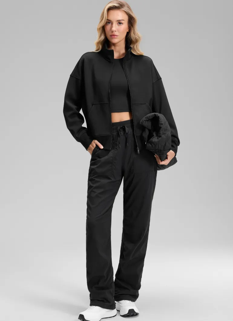 Fleece Lined Straight Leg Pocket Pant 30"