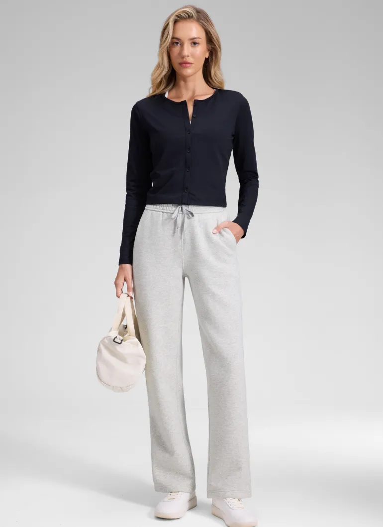 Fleece Lined Straight Leg Sweatpant 28''