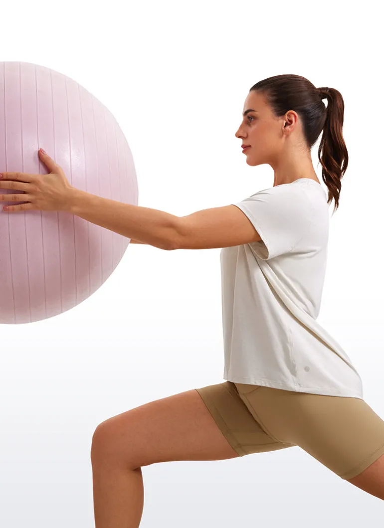 Flowy Yoga Crew Neck Short Sleeve