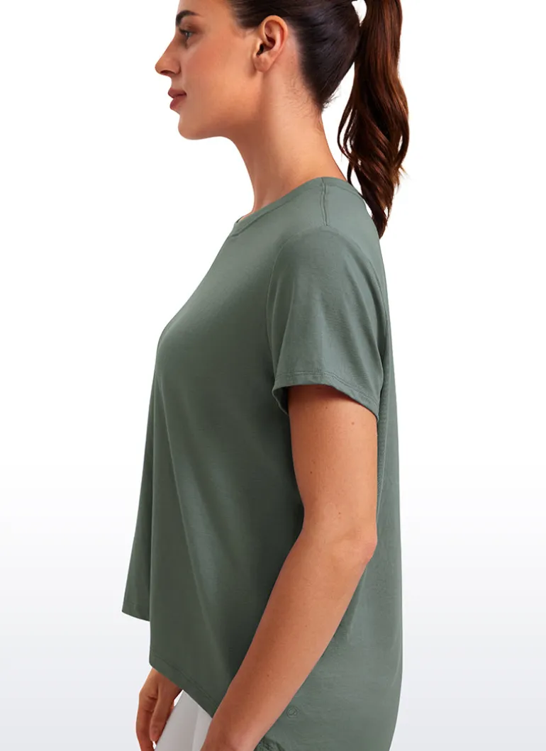 Flowy Yoga Crew Neck Short Sleeve
