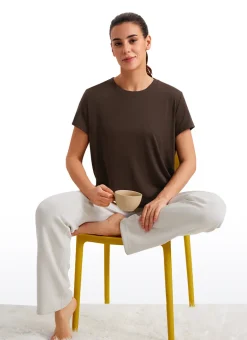 Flowy Yoga Crew Neck Short Sleeve