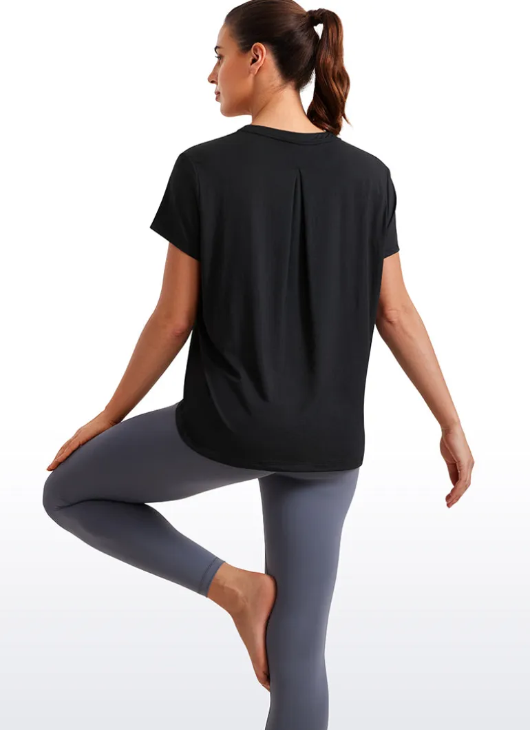 Flowy Yoga Crew Neck Short Sleeve