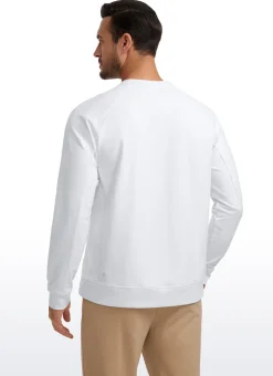 French Terry Pullover Sweatshirts with Zip Pockets