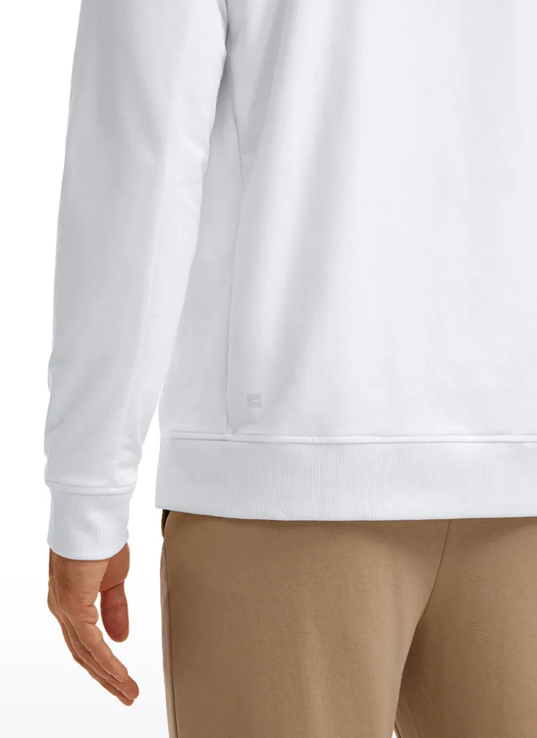 French Terry Pullover Sweatshirts with Zip Pockets
