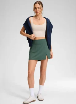 Front Slit High Rise Mini Golf Skirt 14.5’’