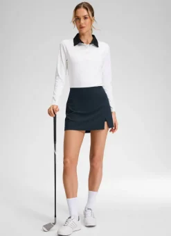 Front Slit High Rise Mini Golf Skirt 14.5’’