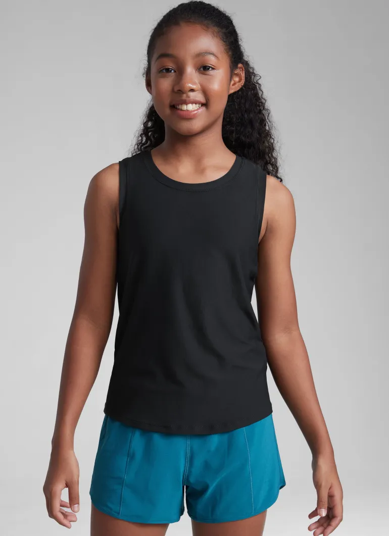 Girl Cloudweight Hip Length Sleeveless Tank