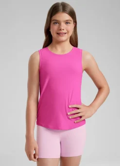 Girl Cloudweight Hip Length Sleeveless Tank