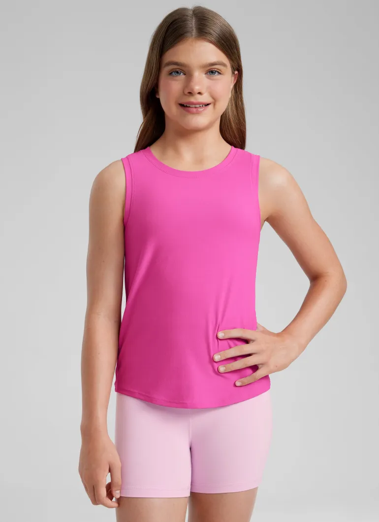 Girl Cloudweight Hip Length Sleeveless Tank