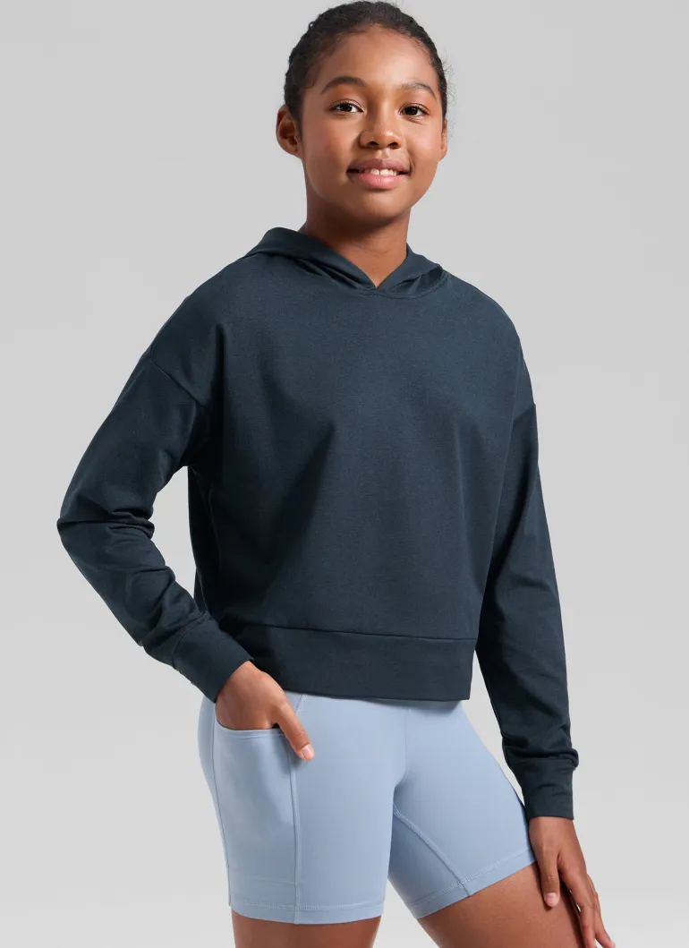 Girls Cloud Jersey Pullover Hoodie
