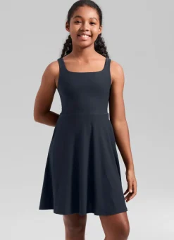 Girls Cloudweight Double Lined Pocket Midi Dress