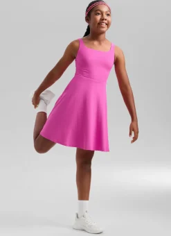 Girls Cloudweight Double Lined Pocket Midi Dress