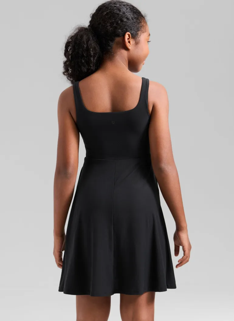 Girls Cloudweight Double Lined Pocket Midi Dress