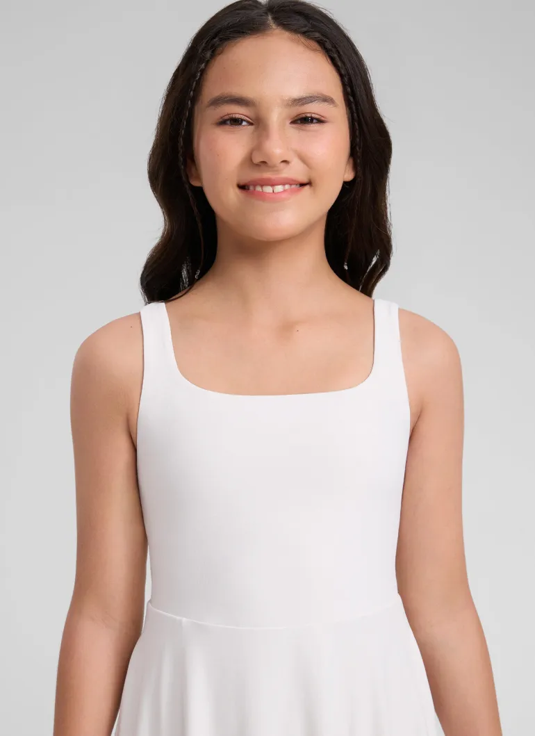 Girls Cloudweight Double Lined Pocket Midi Dress