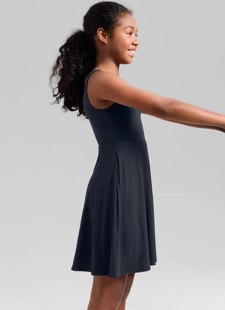 Girls Cloudweight Double Lined Pocket Midi Dress