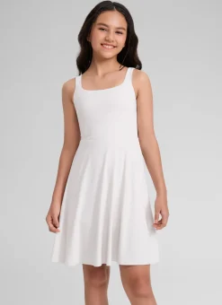 Girls Cloudweight Double Lined Pocket Midi Dress
