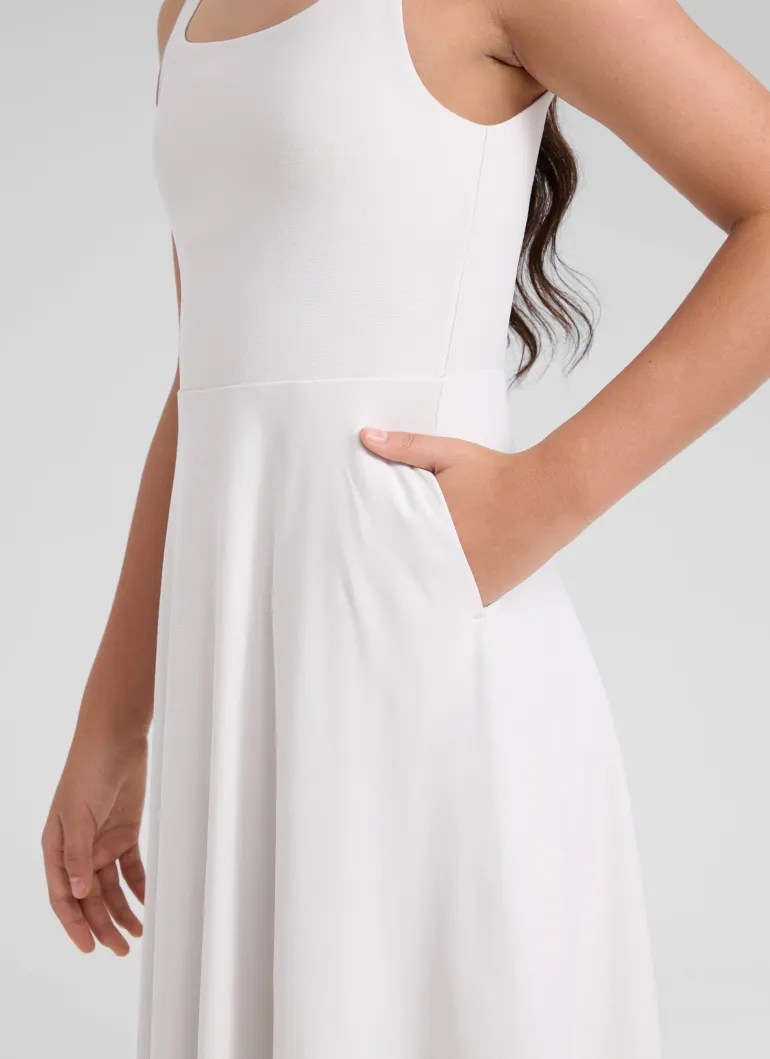 Girls Cloudweight Double Lined Pocket Midi Dress