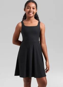 Girls Cloudweight Double Lined Pocket Midi Dress