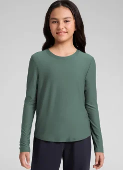 Girls Cloudweight Side Slit Long Sleeve