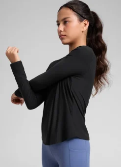 Girls Cloudweight Side Slit Long Sleeve