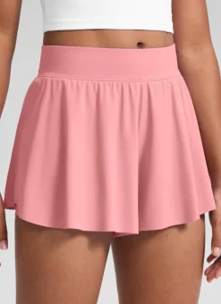 Girls High Rise 2 in 1 Flowy Sport Shorts 2.5''