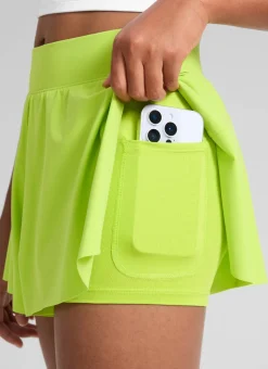 Girls High Rise 2 in 1 Flowy Sport Shorts 2.5''