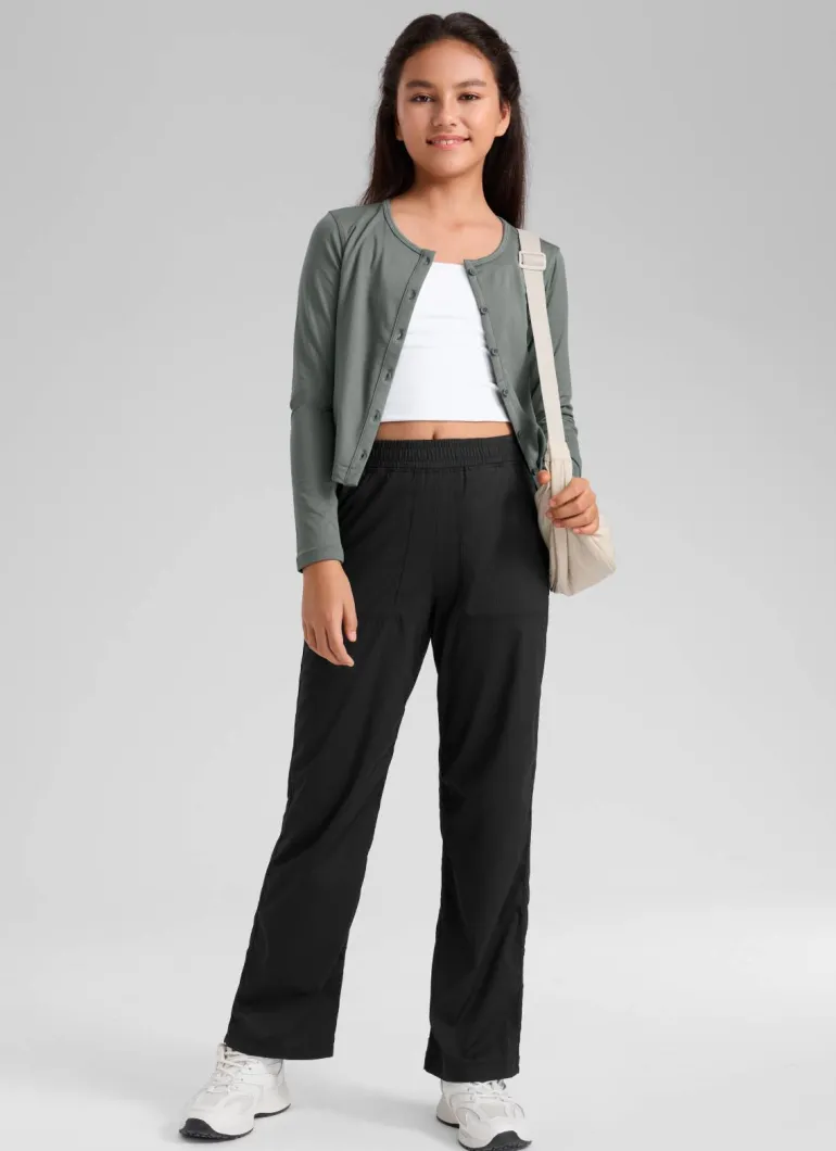 Girls Lightweight Straight Leg Pocket Pant