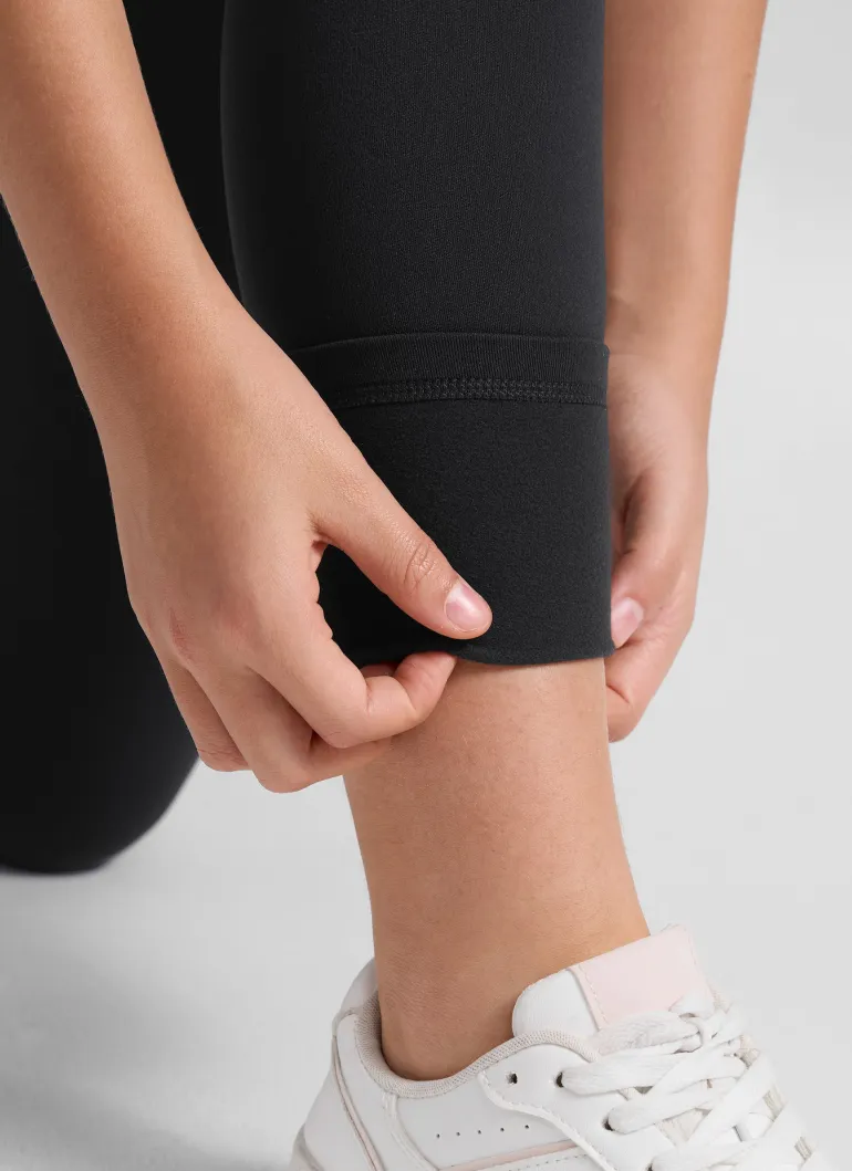 Girls Matte Thermal Fleece Lined Legging