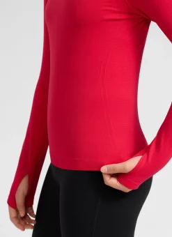 Girls Seamless Hip Length Long Sleeve