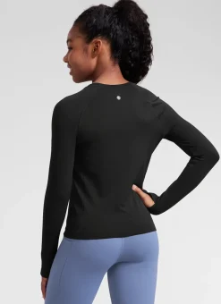 Girls Seamless Hip Length Long Sleeve