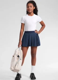 Girls Seamless Hip Length Short Sleeve