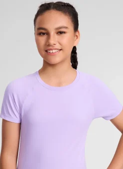 Girls Seamless Hip Length Short Sleeve