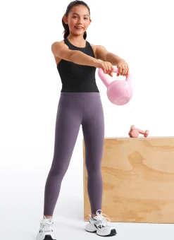 Girls Seamless Ribbed Scoop Neck Tank Racerback