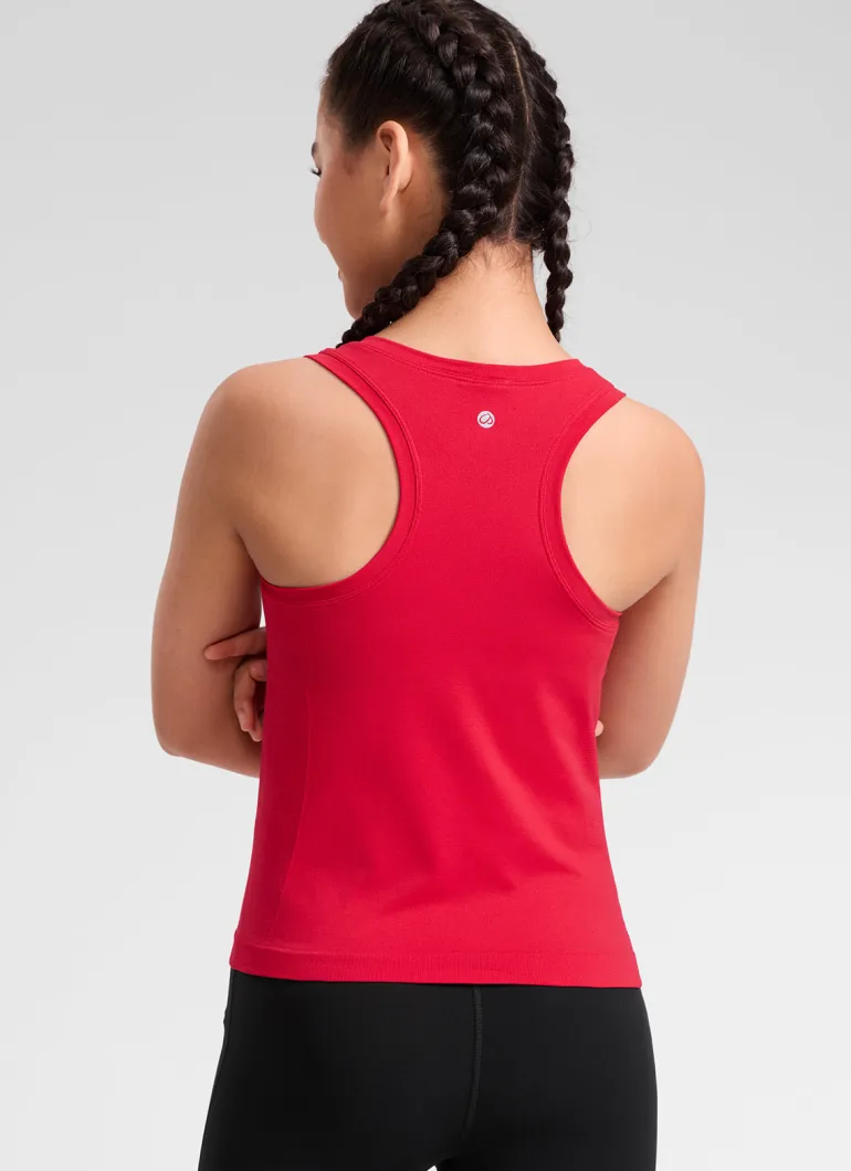 Girls Seamless Waist Length Tank