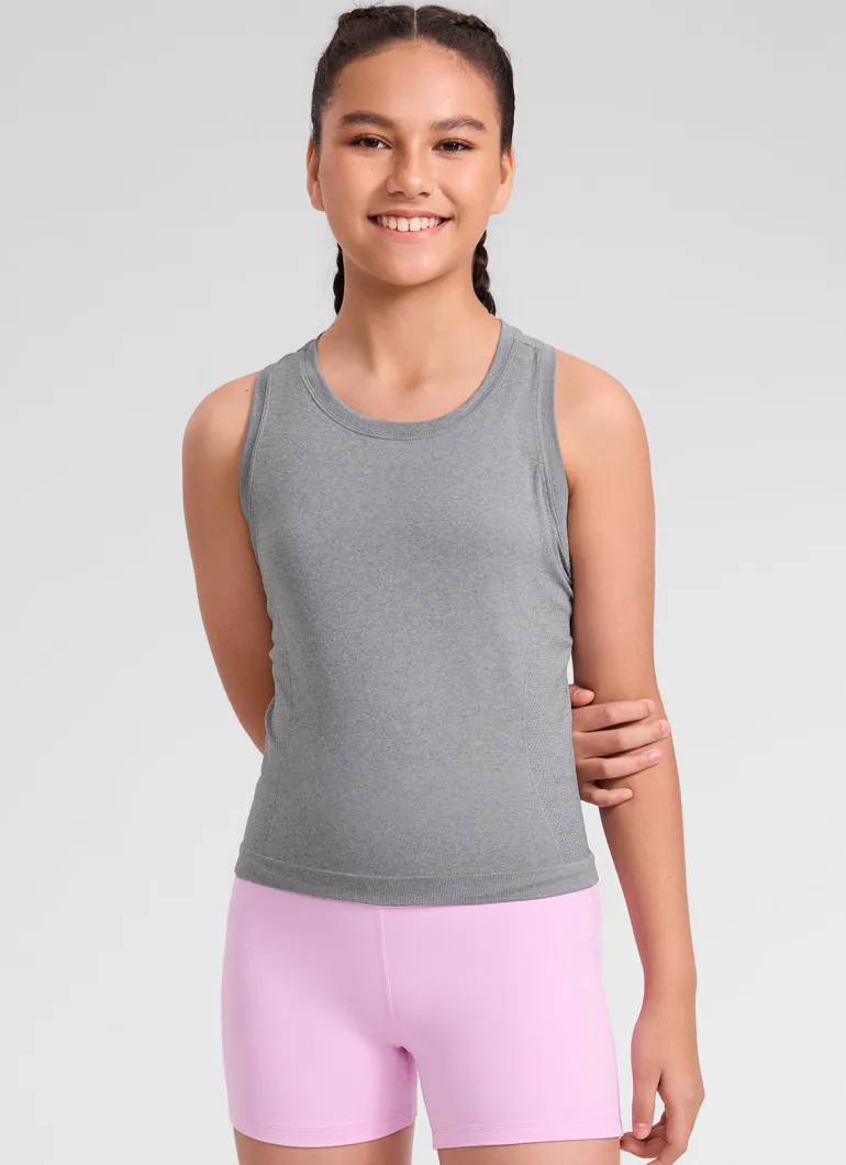 Girls Seamless Waist Length Tank