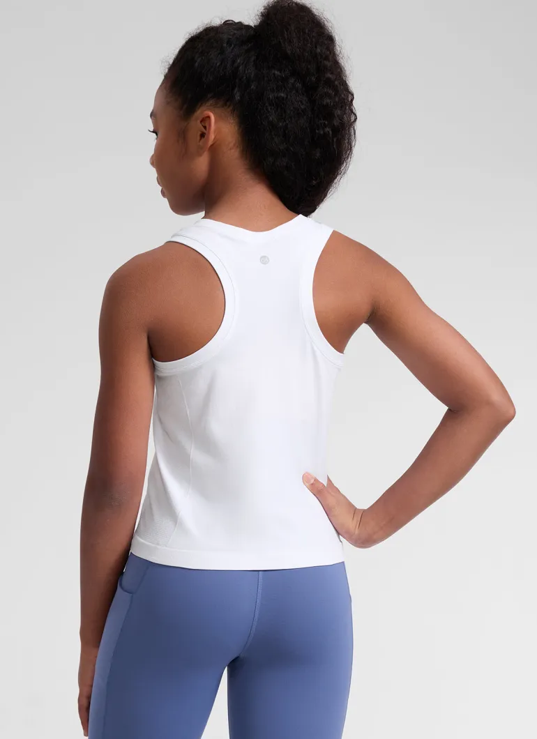 Girls Seamless Waist Length Tank