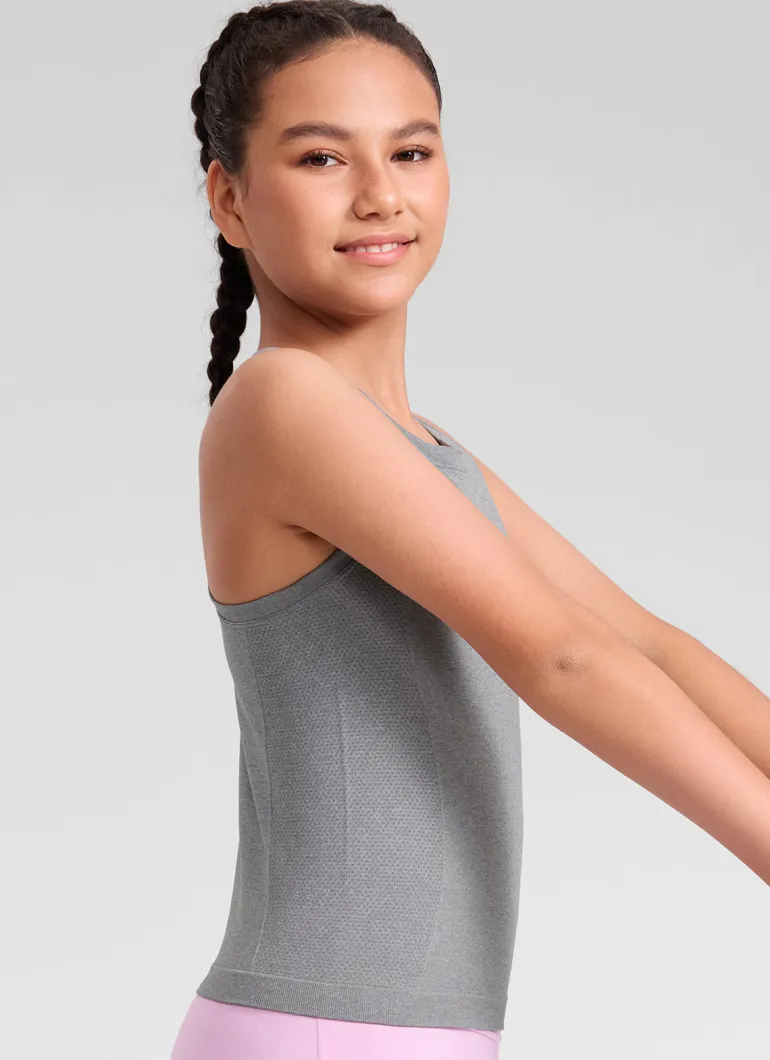 Girls Seamless Waist Length Tank