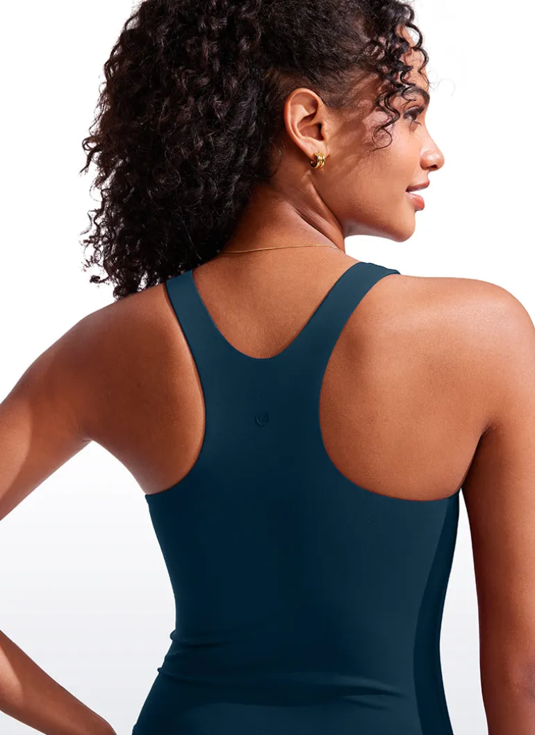 High Neck Racerback Tankini Top