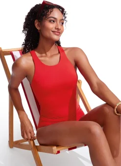 High Neck Racerback Tankini Top
