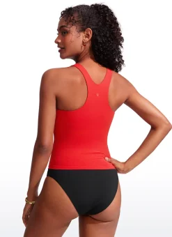 High Neck Racerback Tankini Top