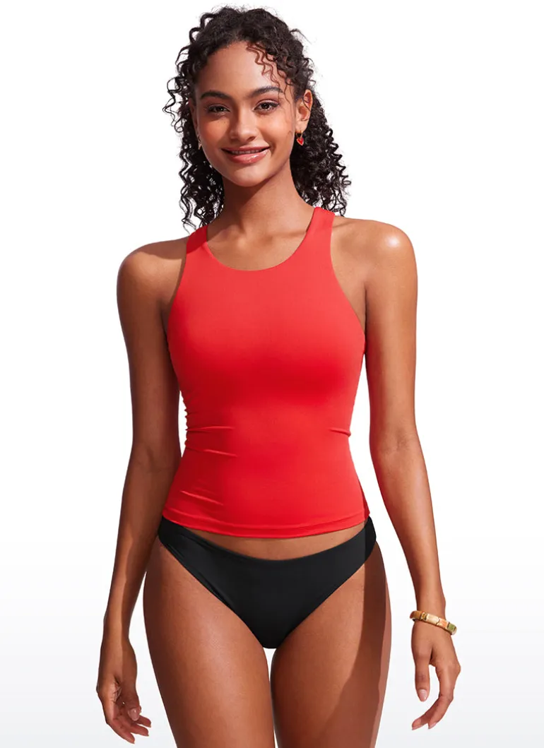 High Neck Racerback Tankini Top