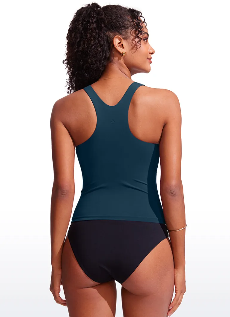 High Neck Racerback Tankini Top