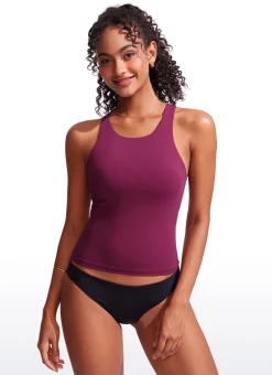 High Neck Racerback Tankini Top