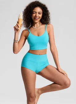 High Rise Boyshorts Bikini Bottom 2.5''