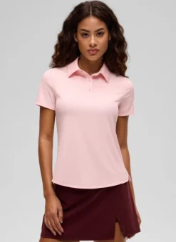 Hip Length Polo Slim Fit Short Sleeve